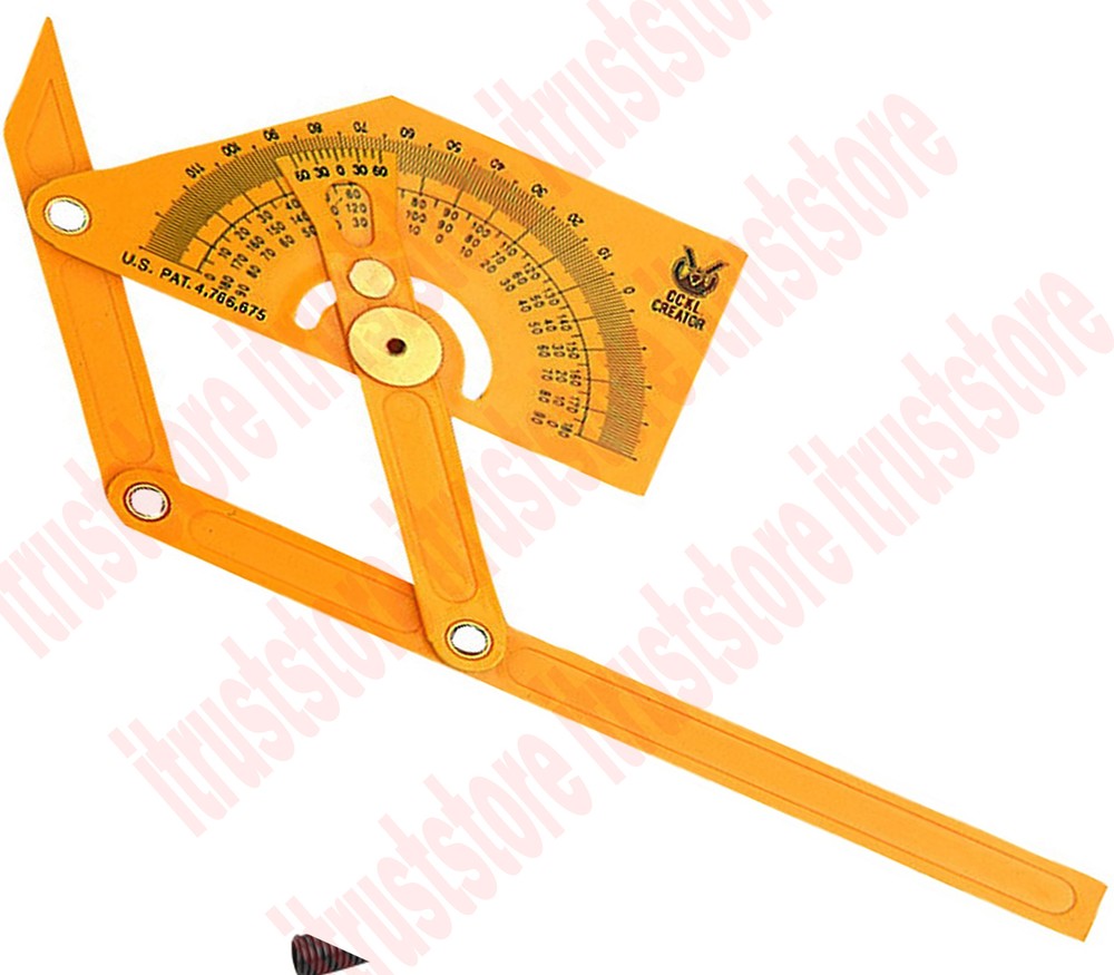 PRECISION GAUGE TWO ARM INSIDE OUTSIDE ANGLE PROTRACTOR FINDER TOOL