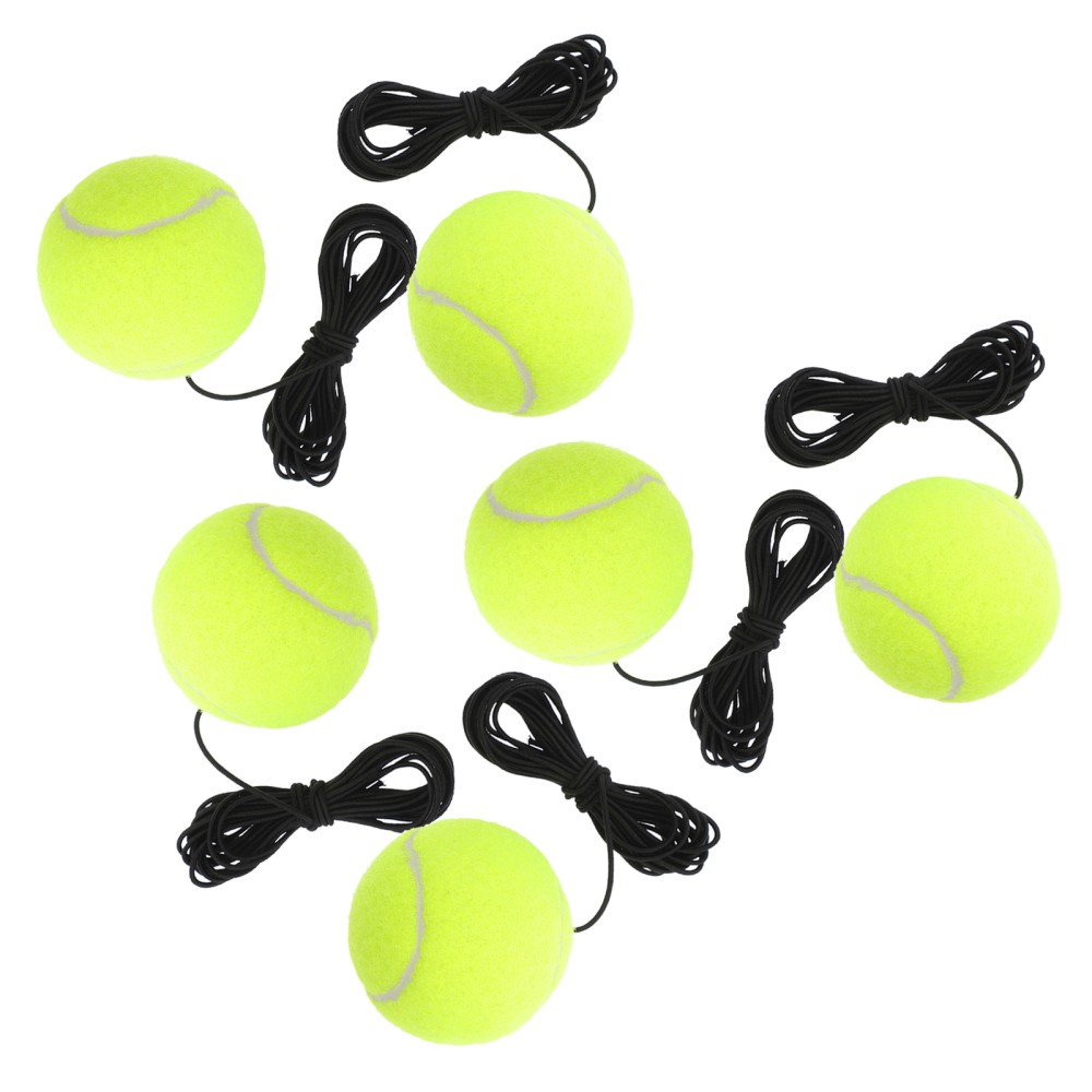 6 Pcs Tennis with Line Exercise Ropes Training for Home Single Player