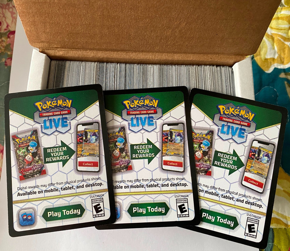 Pokémon TCG 385+ Un-used Online Code Cards