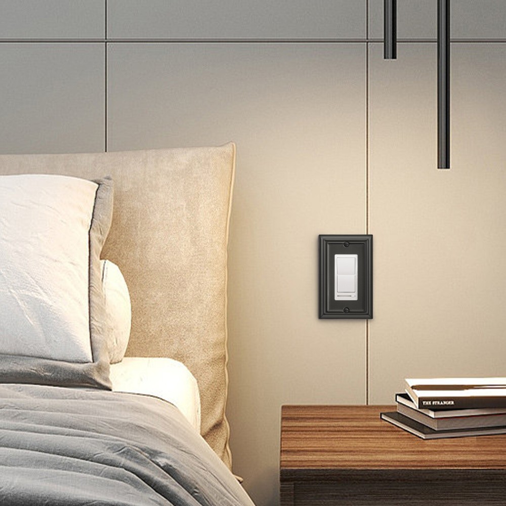 DEWENWILS 4-Pack Wall Plates for Electrical Outlets, GFCI, Dimmer Switch, Black