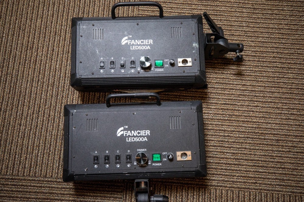 Two LED Light Panel "Fancier" LED500a continuous Light with 4 pin XLR AC Input