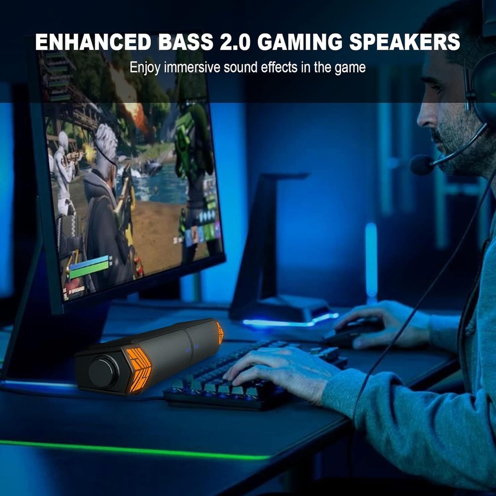 Gaming Speakers for PC, Computer Desktop Monitor with...