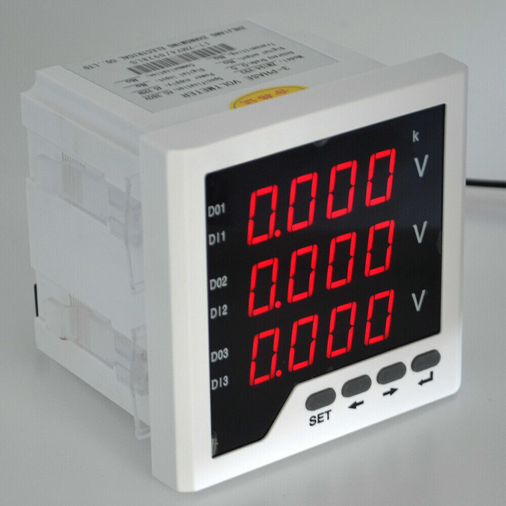96x96mm Three-phase AC Voltage Meter Intelligent Digital Display Voltmeter
