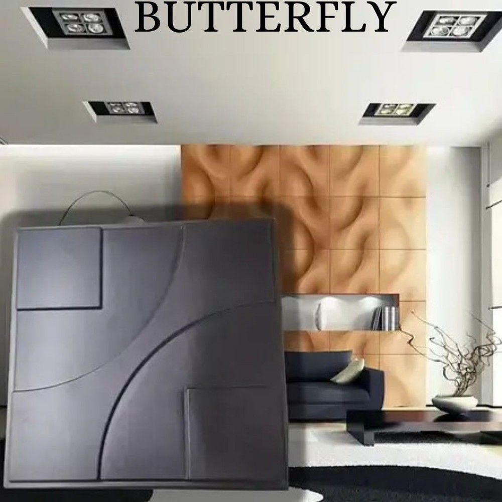Mold For 3D Panel BUTTERFLY Molds Plaster Wall Art Decor ABS Plastic Form