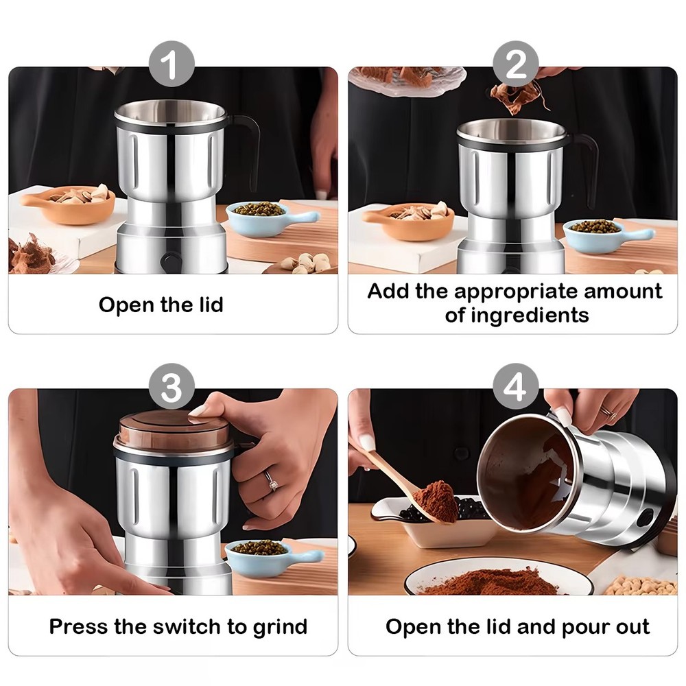 Multipurpose Electric Coffee Bean Grinding Tool Stainless Steel Milling Machine