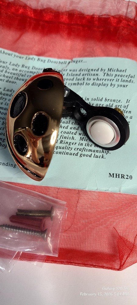 Bronze Michael Healy Ladybug Doorbell