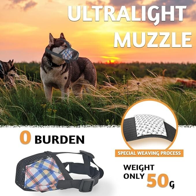 Dog Muzzle, Soft Dog Muzzle for Small Medium Large Size Dogs Mesh Printed Full C