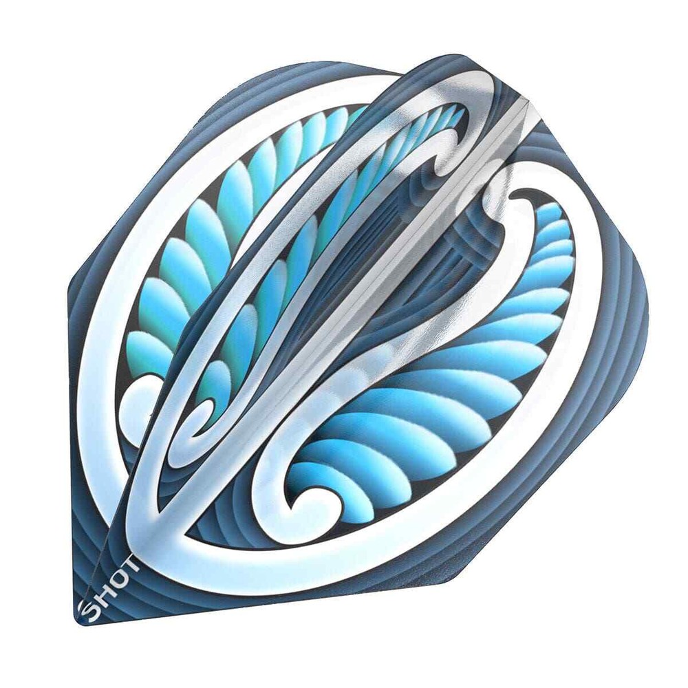 Shot Warrior Blue Dart Flight Set-Small Standard