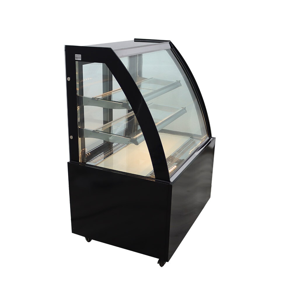 Floor-type Refrigerators Cake Showcase Bakery Display Cabinet220V w/Glass Shield