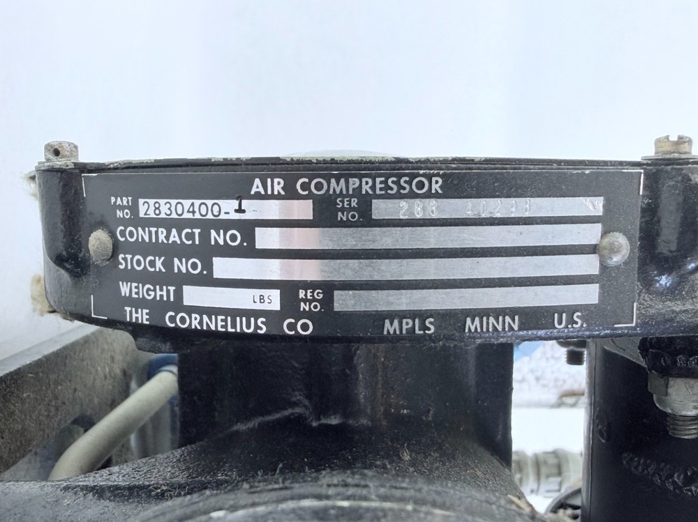 Aircraft Pressurization Package 2830402 Cornelius Air Compressor System