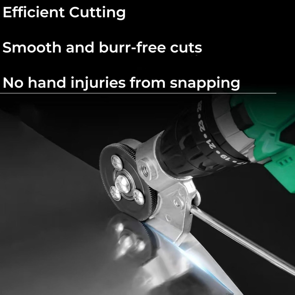 Sheet Metal Shear - Efficient Drill Attachment for Cutting Flat Metal Sheets, Hi