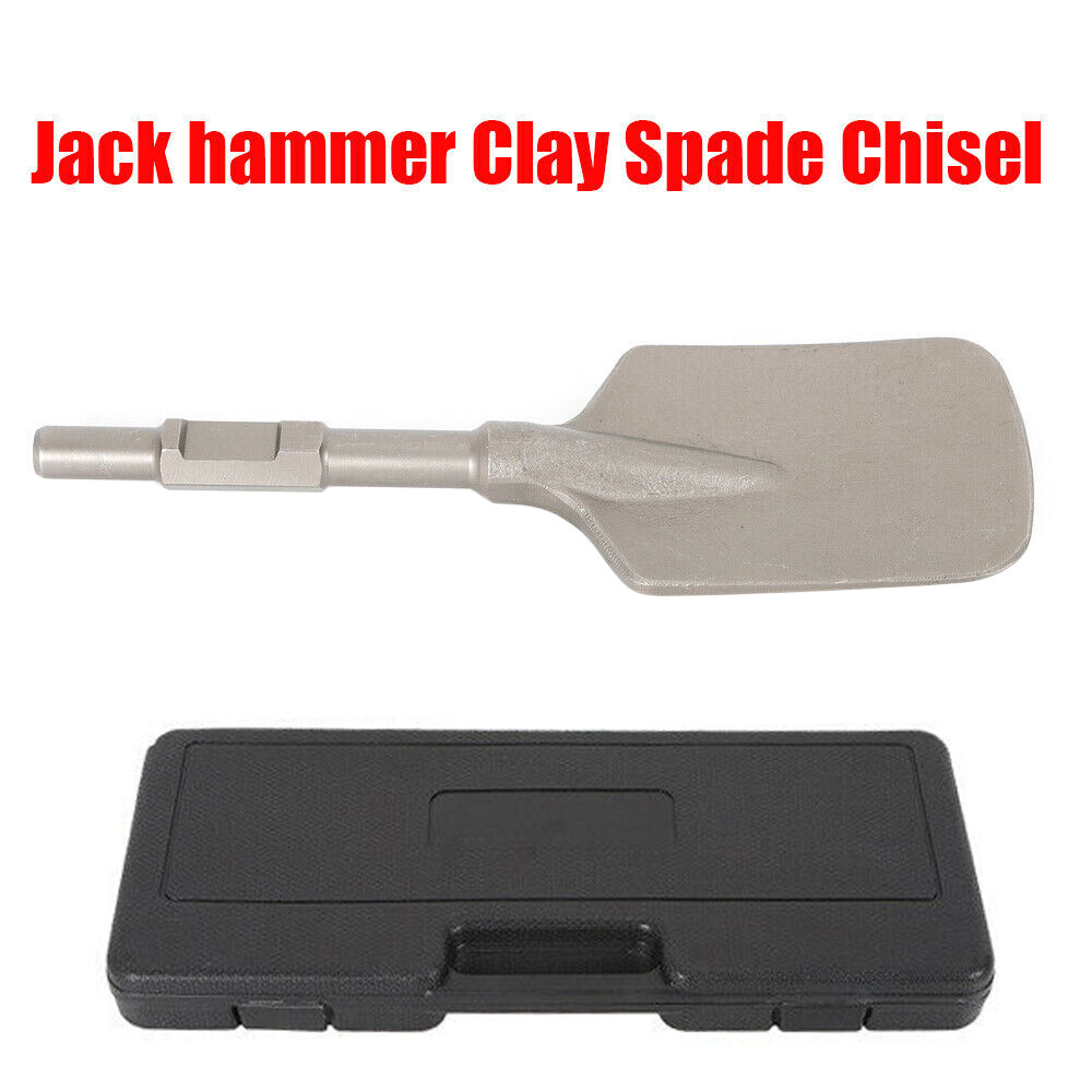 Shank Bits Chisel 18" Clay Spade Digging Shovel Bit Chisel for Gardening Silver