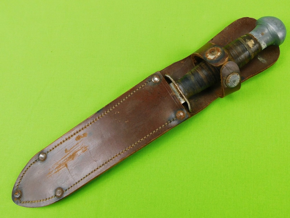 US WW2 Stiletto Fighting Knife w/ Sheath