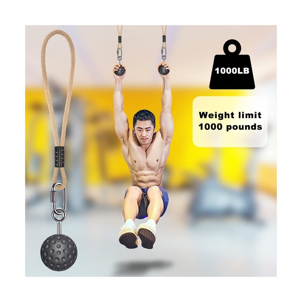 Pull Up Ball Grip Non-Slip - Rock Climbing Holds for Strength Training