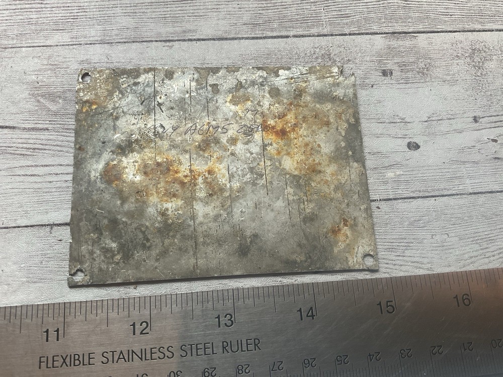 ORIGINAL WWII JAPANESE NAVY A6M5 ZERO AIRCRAFT DATA SPEC NAME PLATE