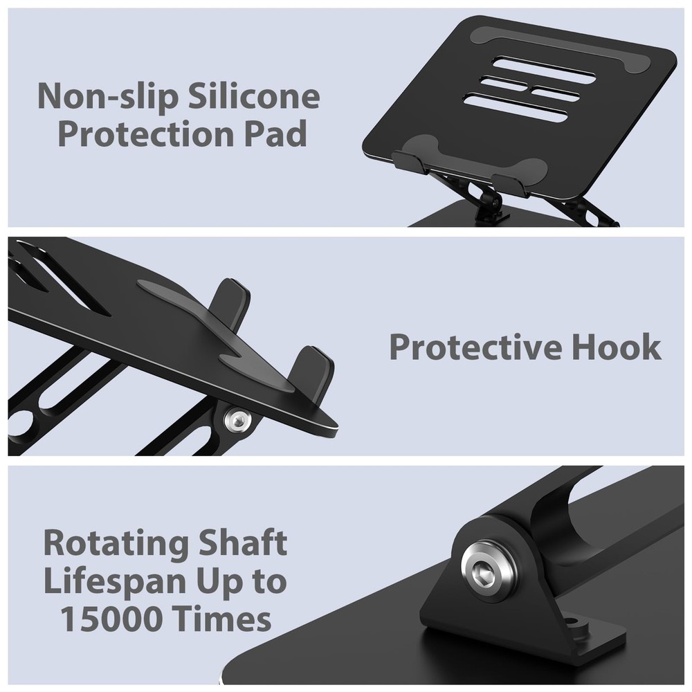 Adjustable Laptop Stand Portable Foldable Metal Computer Notebook Holder