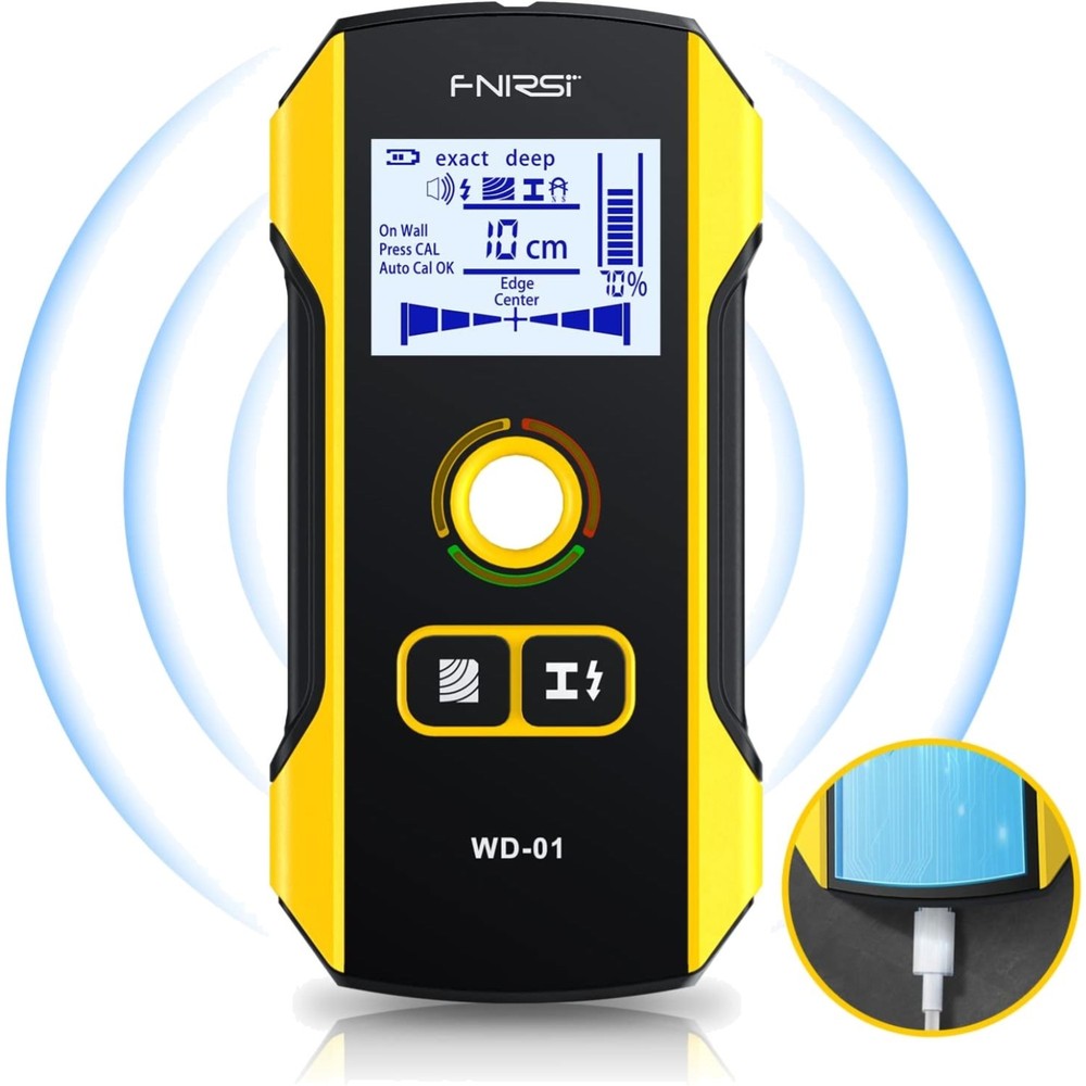 Professional Stud Finder with Auto Calibration & 6-in-1 Detection Modes