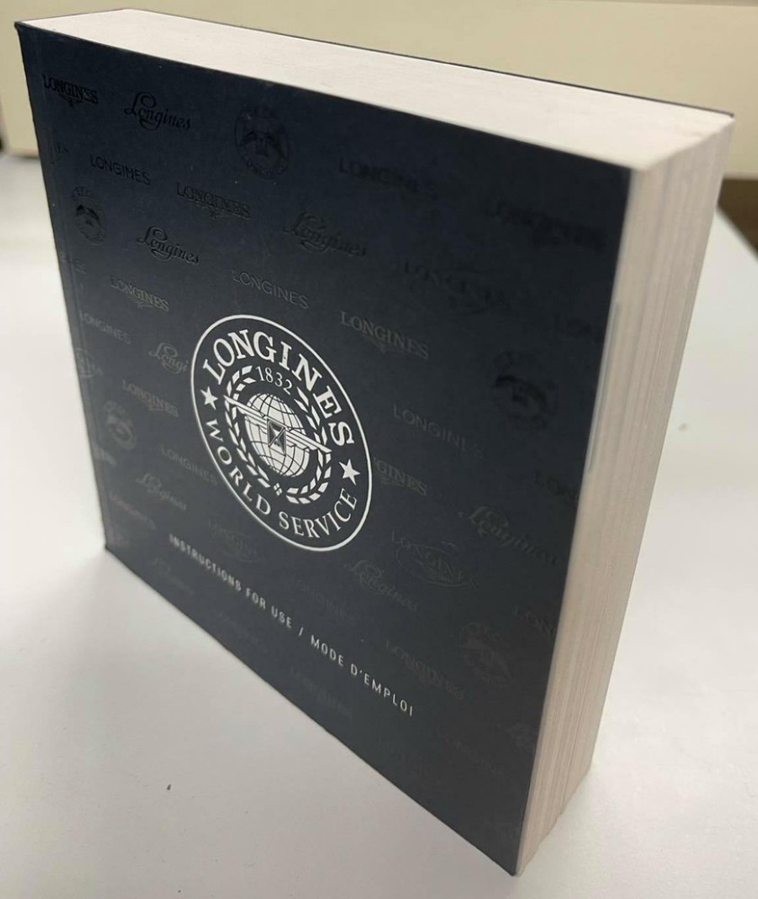 LONGINES WORLD SERVICE INSTRUCTIONS FOR USE / MODE D'EMPLOI BOOKLET - THICK
