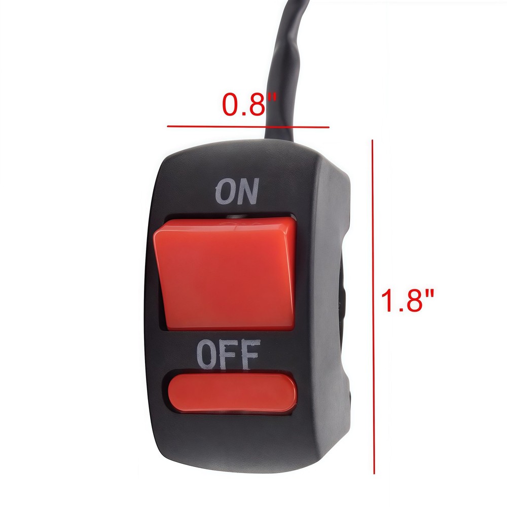 ELIFEPARTS 7/8'' 22mm Handlebar Kill On Off Switch Compatible with Black