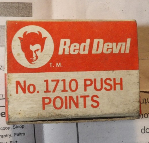 Vintage Red Devil No 1710 Push Points