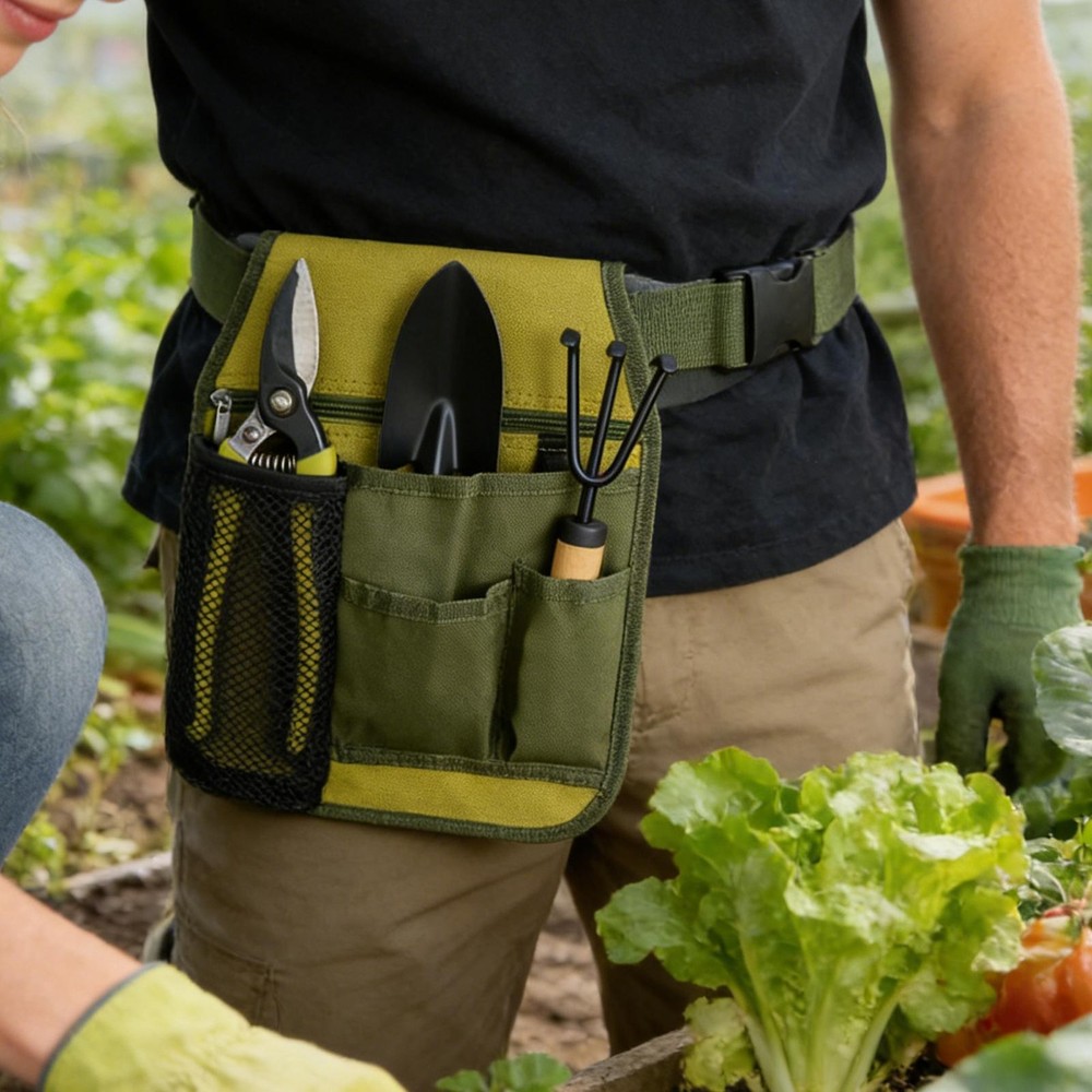 Garden Tool Belt Adjustable Unisex Multiple Pockets Multifunctional Tool Bag