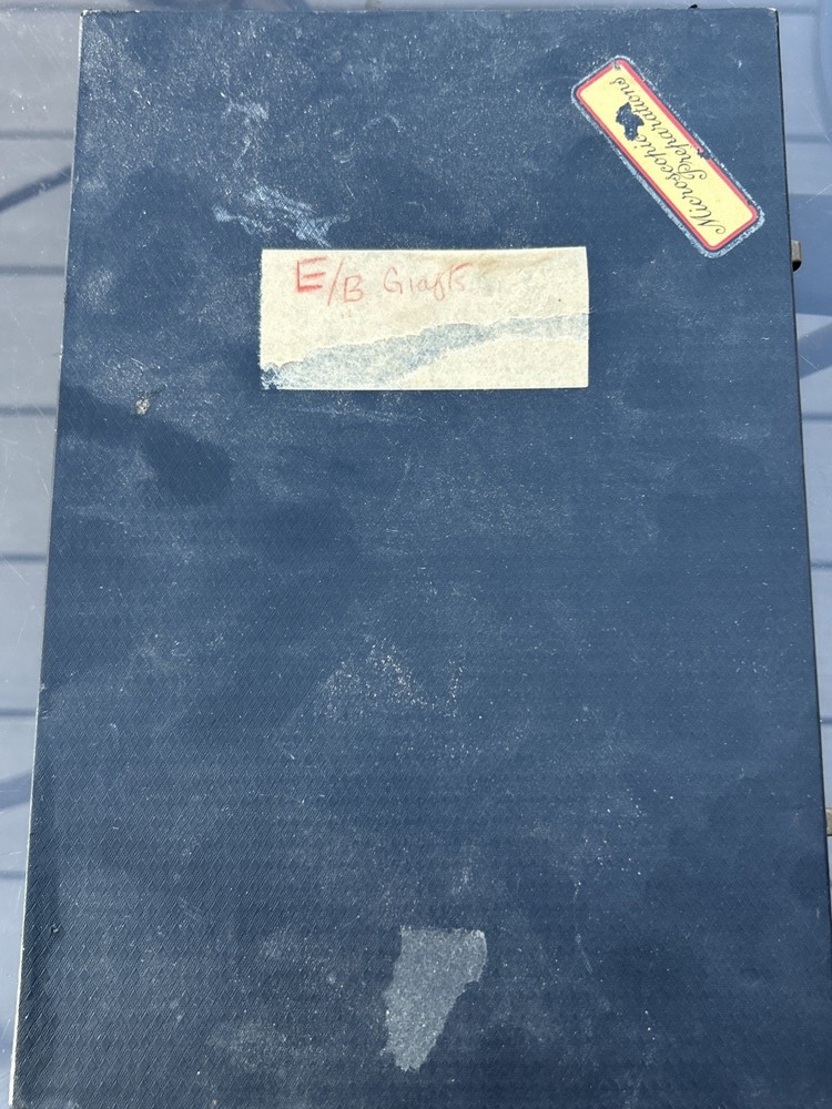 Microscopic Preparations Antique Microscope Slide Carrying Case Black