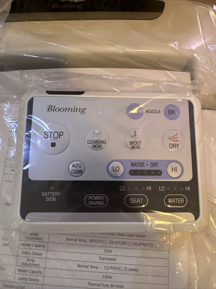 Blooming Bidet NB-R770E New With Controller