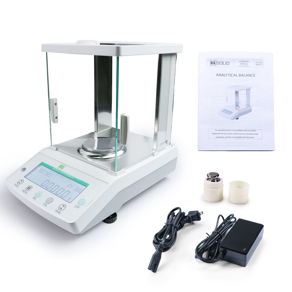 U.S. Solid 0.1mg Analytical Balance Lab Digital Scale For Powder Type 120g-320g