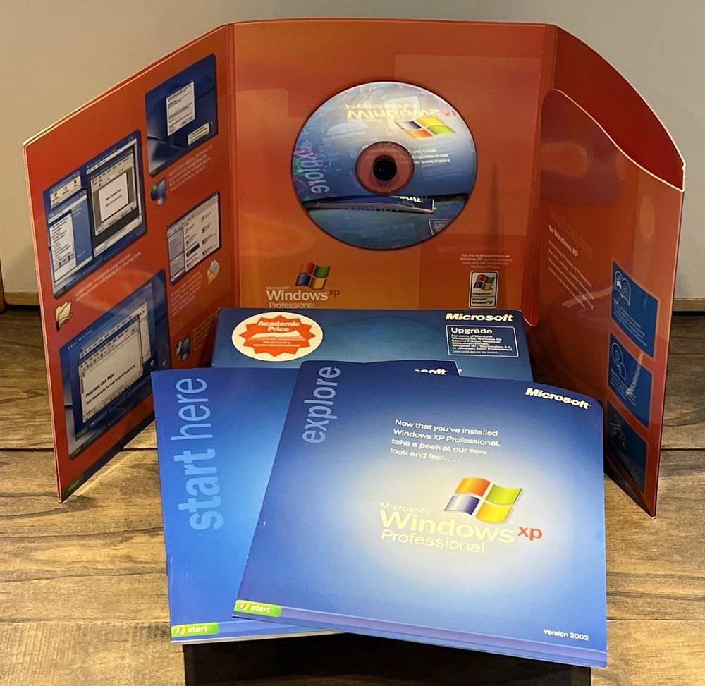 Microsoft Windows XP Professional Student Upgrade Version 2002 W/ Product Key