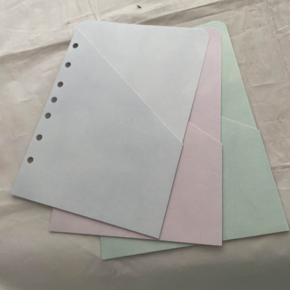 5 1/2 X 8 1/2" DAY-TIMER 8 Soft Hues Slash File Pockets