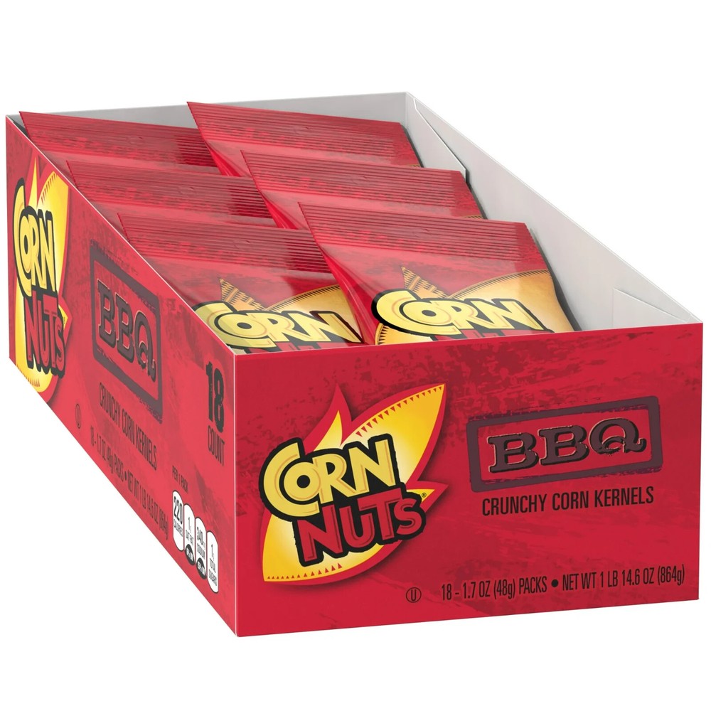 18-Pack BBQ Crunchy Corn Kernels, 1.7oz Each, Ready-to-Eat Snack