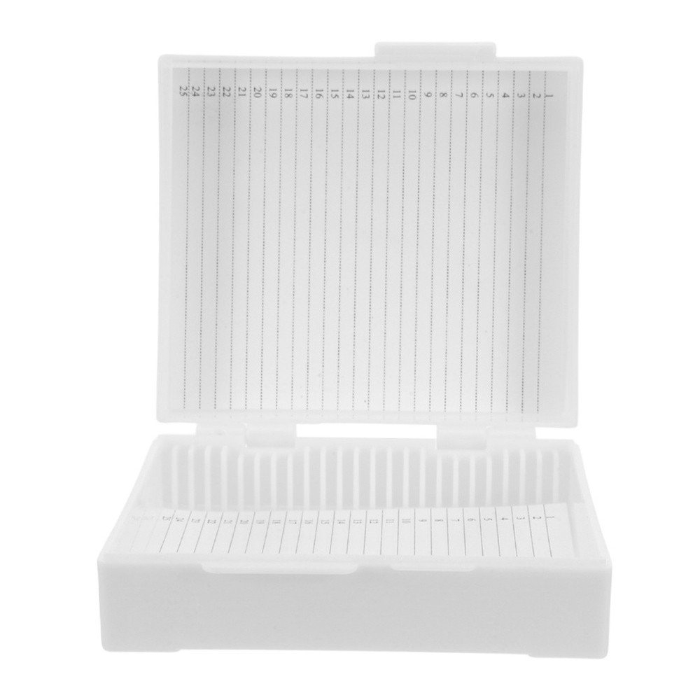 Prepared Slides Container Portable Microscope Storage Box Plastic Dispenser