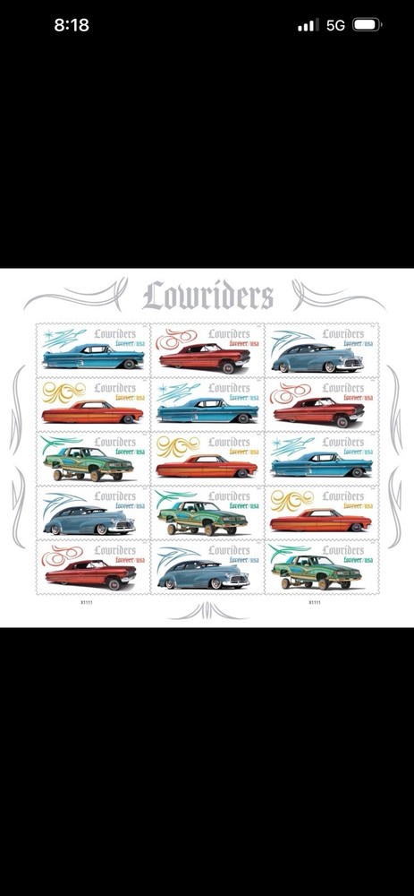 US Lowriders Forever Stamp Sheet - Whole Sheet USPS