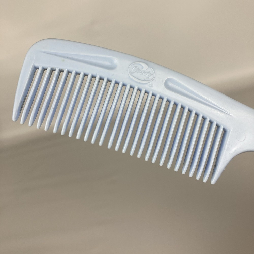 Vintage Goody Comb Detangle 8.5” Light Blue Old School Unbreakable Large Handle
