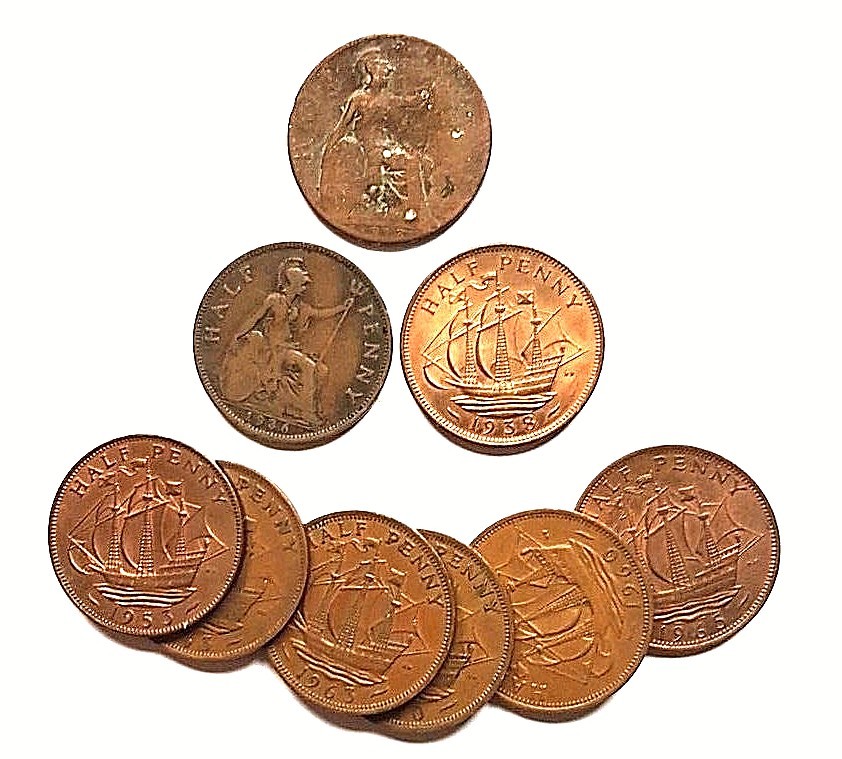 UK Half Pennies