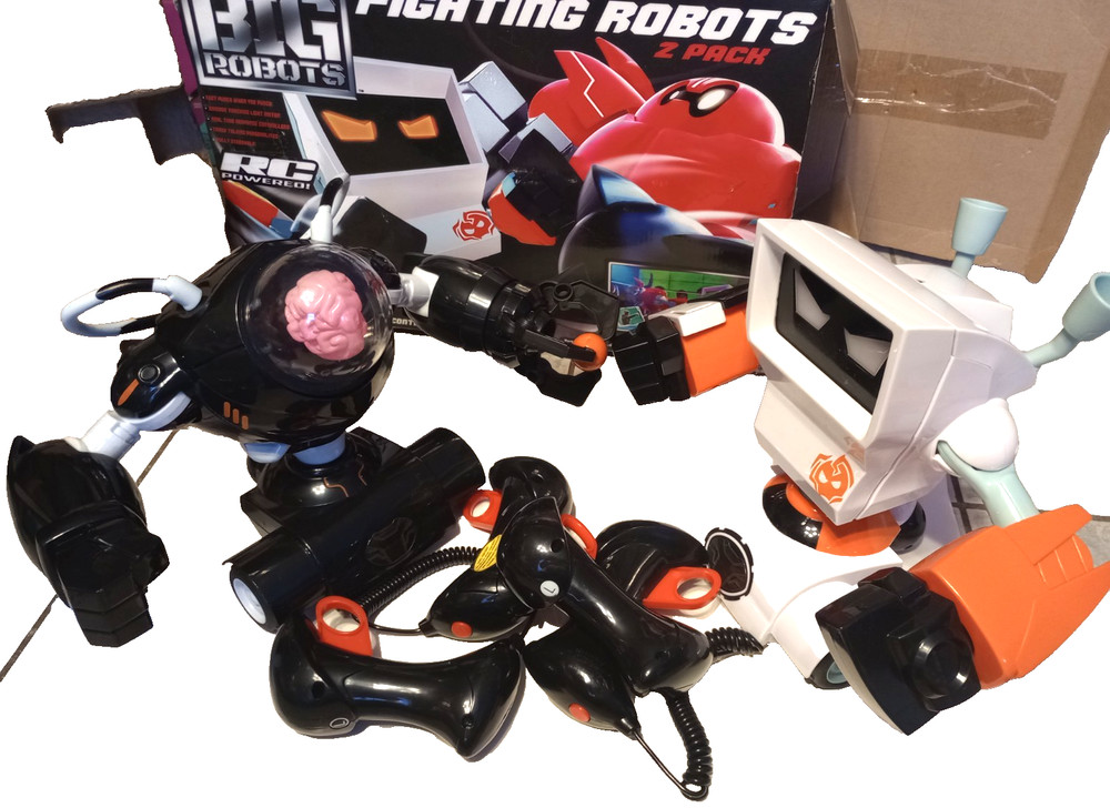 Cepia Big Robots Fighting 2 Robots Data Rate & Tenderizer W/ Controllers Tested