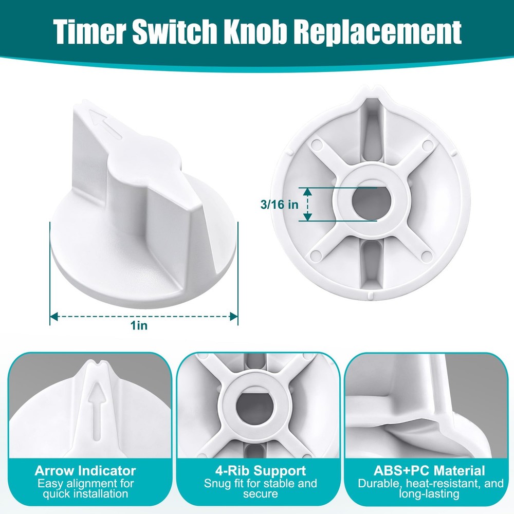 HappyAlley 4 Pack Timer Knob Replacement Compatible with 146MT574 Timer...