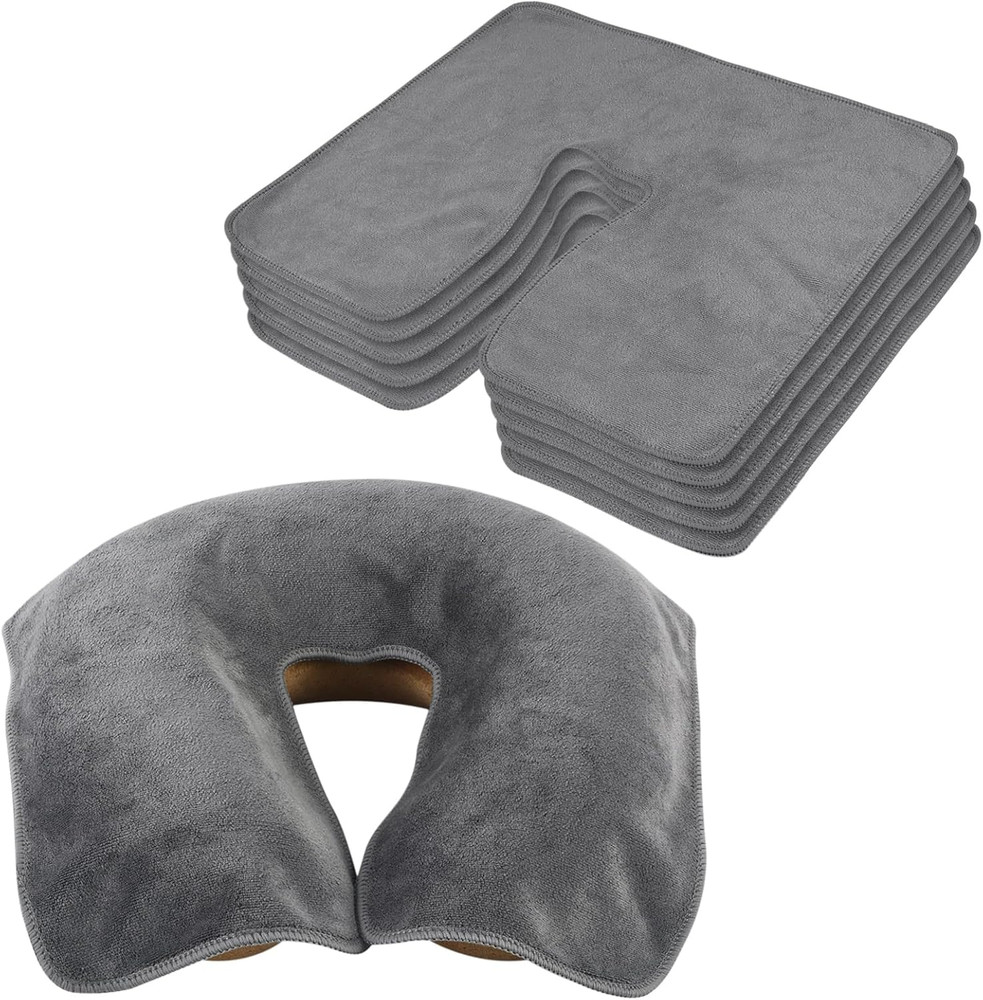 Microfiber Face Cradle Covers Large Size Soft and Reusable Non-Stick Massage ...