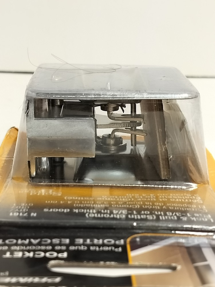 Prime-Line Pocket Sliding Pocket Door Privacy Handle Lock & Pull Hardware Set