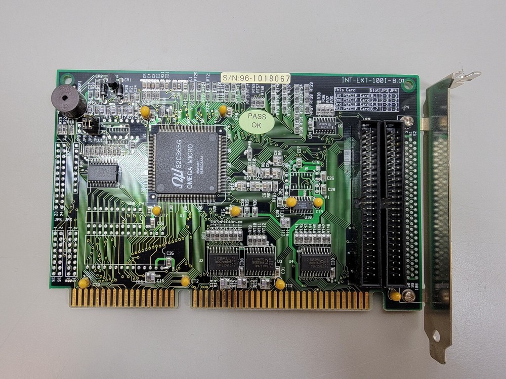 Omega Micro INT-EXT-100I-B.01 ISA Controller Card w/ Litronic PCMIA Card Reader