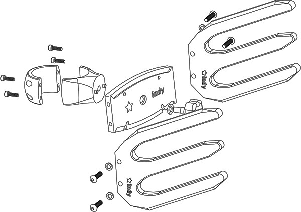 Indy Max Quick Release Boat Wakeboard Tower Rack holder Anodized Angle Free
