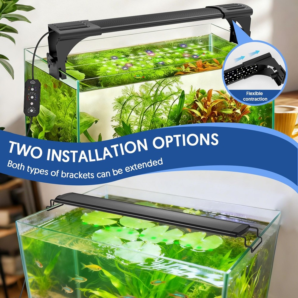 Aquarium Light, 30W Fish Tank Light with 24/7 Lighting Mode, Timer, DIY Mode,...