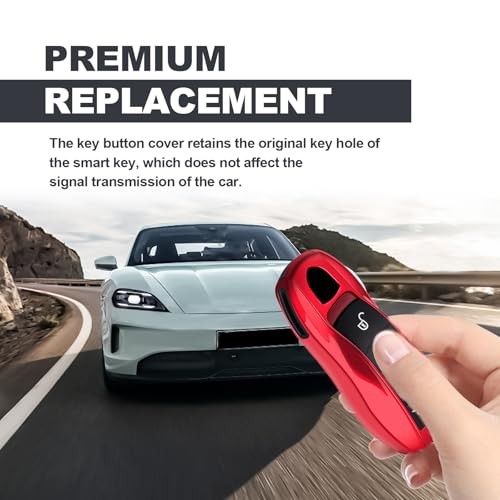 Rubber Key Button Cover Compatible with Porsche Boxster 2013-2016, Cayman 2013