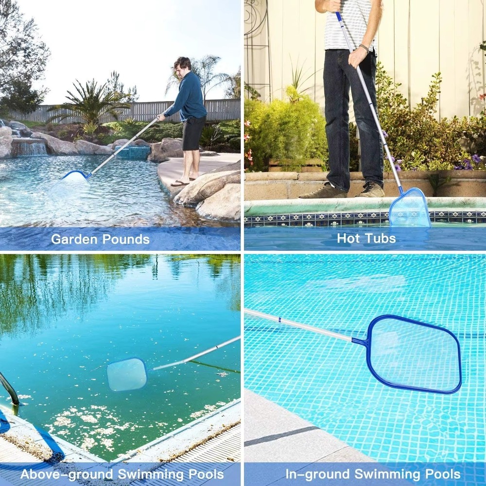 Swimming Pool Debris Leaf Skimmer Mesh Net  Cleaning & Telescopic Pole**