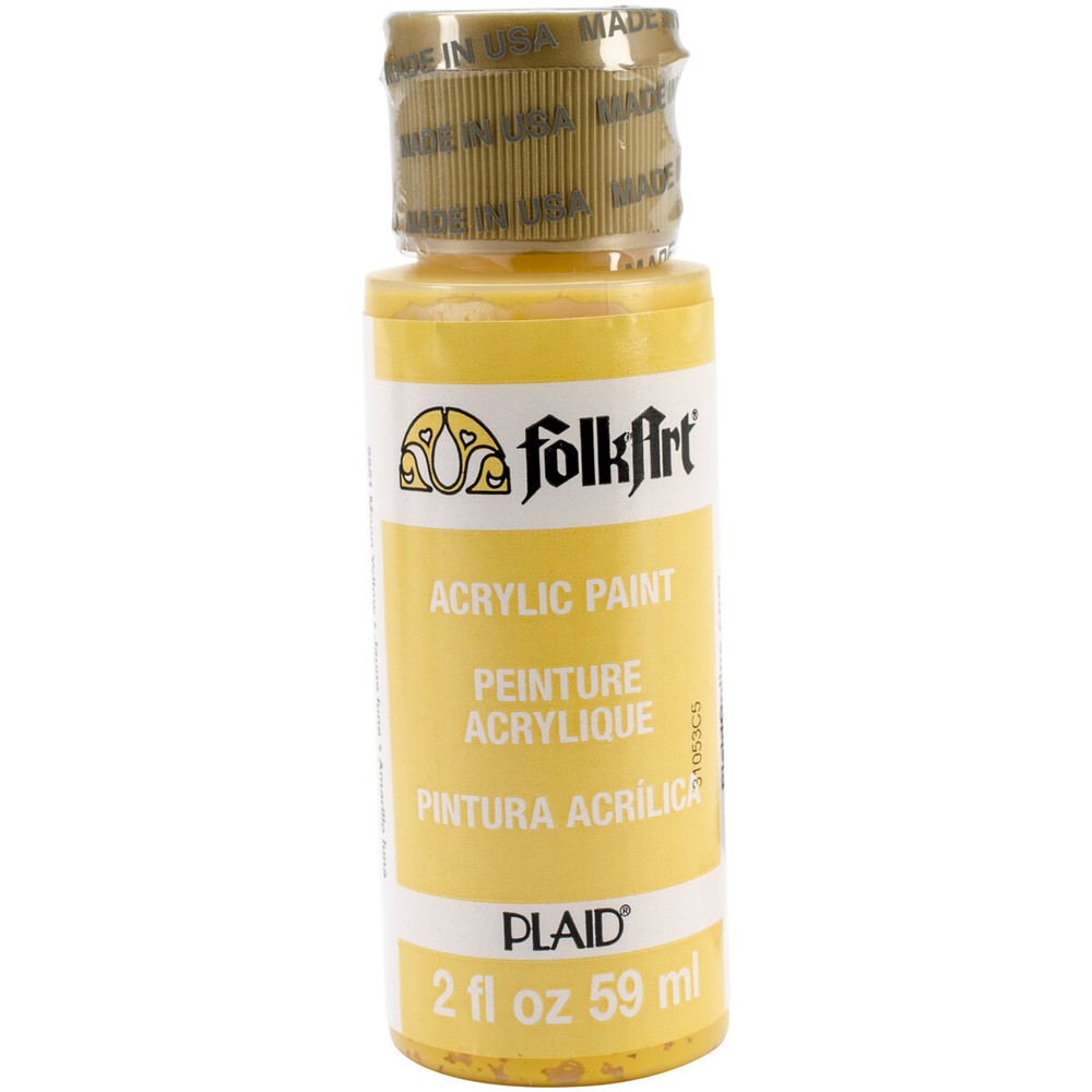 FolkArt Acrylic Paint 2oz-Moon Yellow