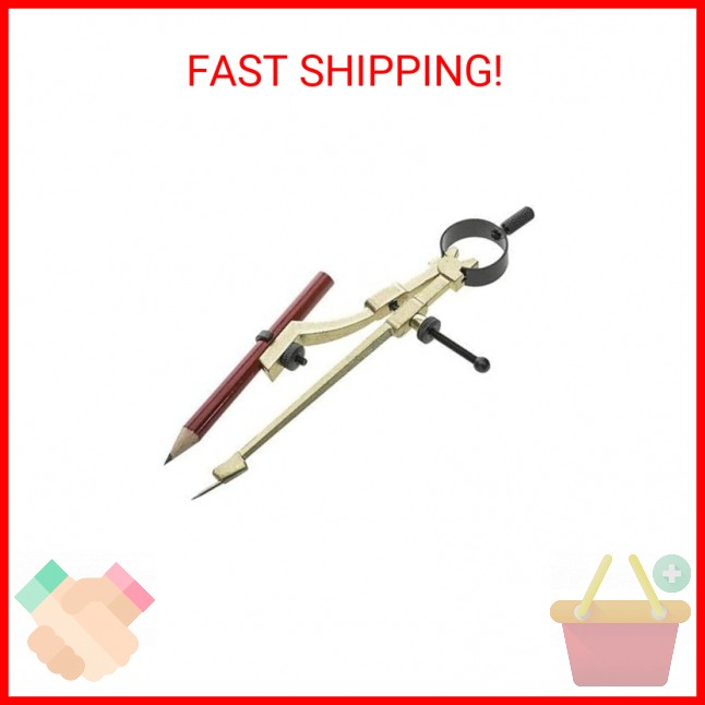 General Tools 842 Precision Pencil Compass, includes pencil , Yellow, 1 Count (P