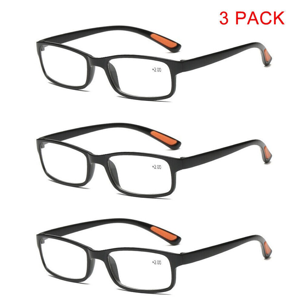 3PACK Unisex Blue Light Blocking Reading Glasses Spring Hinge Readers Eyeglasses