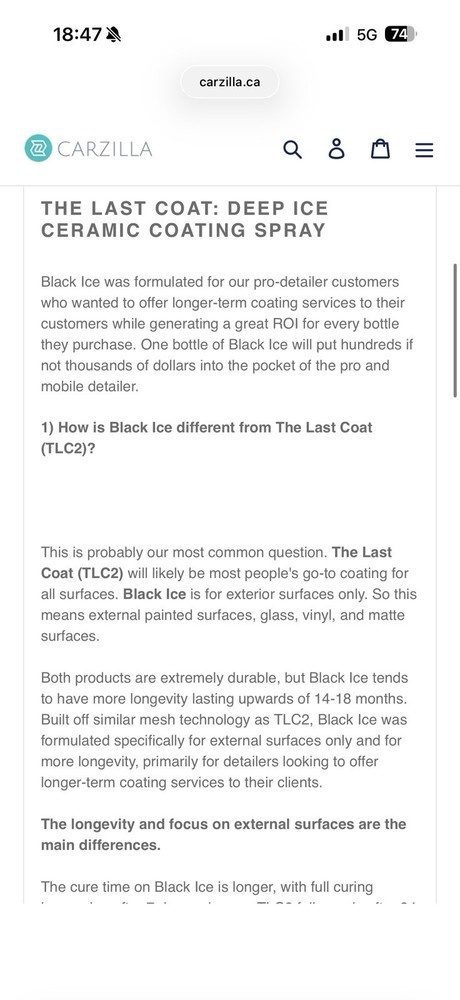 The Last Coat Deep Ice Ceramic Coating Spray