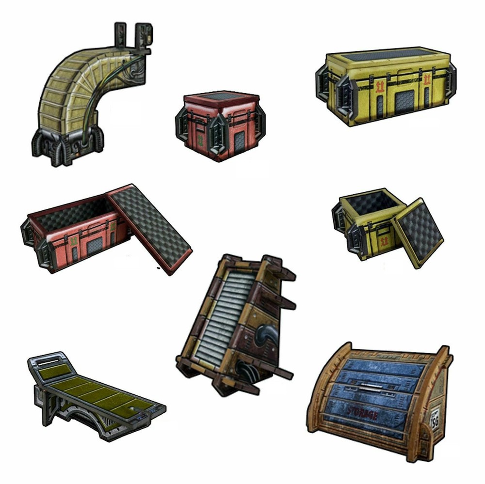 Sci-fi Equipment Terrain Scatter Battle System 28mm Core Space