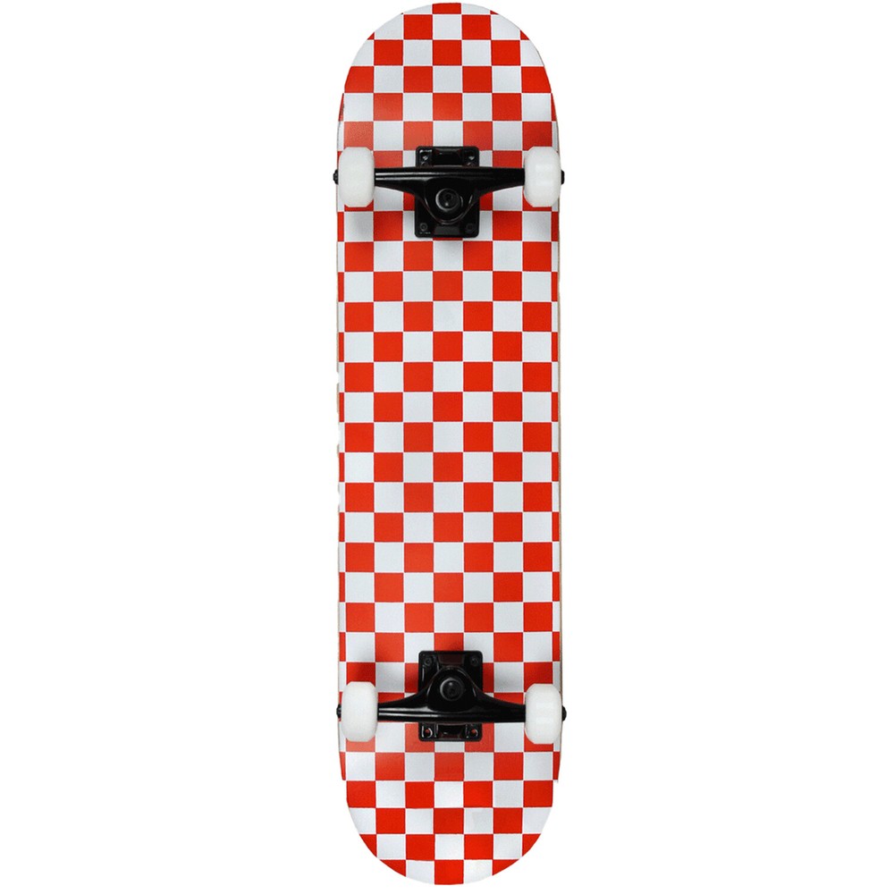 Krown KPC Skateboard Complete White/Red Checker 7.75"
